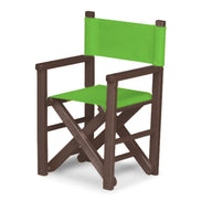 Fauteuil metteur en scène enfant Dakota — vernis noyer, toile Vert pistache 064