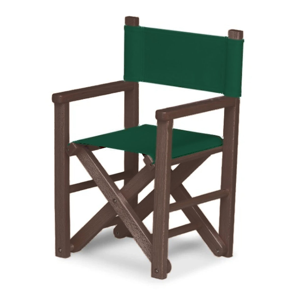 Fauteuil metteur en scène enfant Dakota — vernis noyer, toile Vert 072