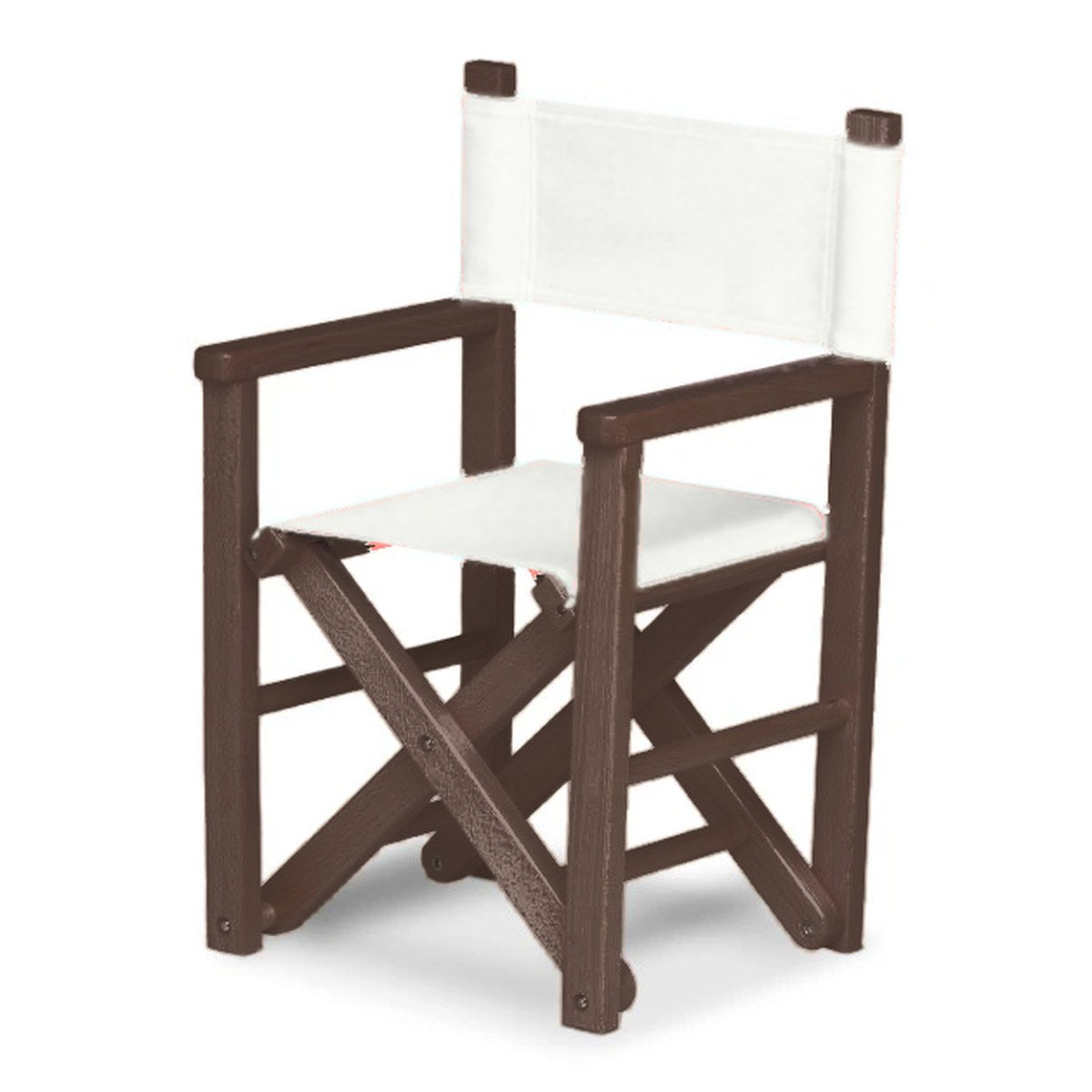 Fauteuil metteur en scène enfant Dakota — vernis noyer, toile Screen blanc