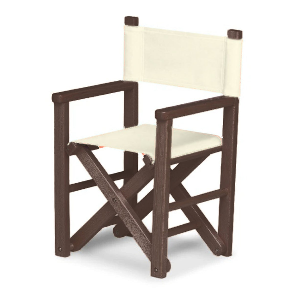 Fauteuil metteur en scène enfant Dakota — vernis noyer, toile Screen écru