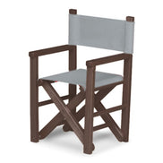 Fauteuil metteur en scène enfant Dakota — vernis noyer, toile Screen gris