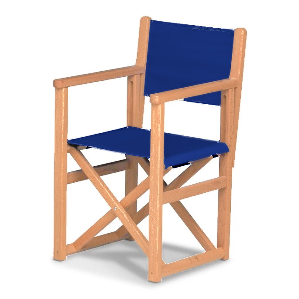 Fauteuil metteur en scène enfant Hollywood — huile de lin, toile Bleu roi 007