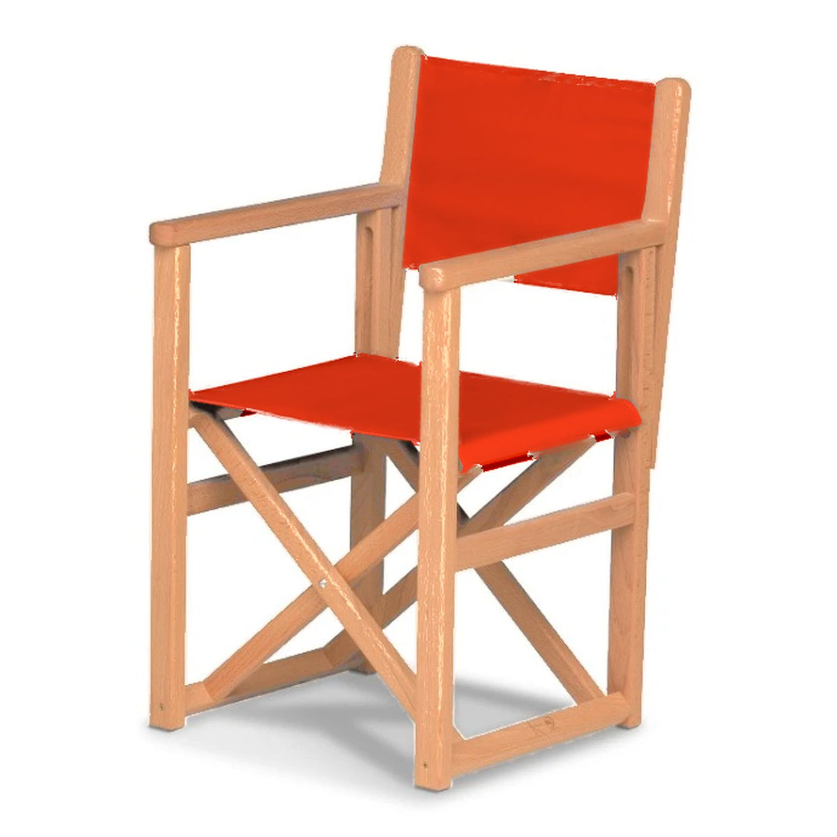 Fauteuil metteur en scène enfant Hollywood — huile de lin, toile Rouge vif 040