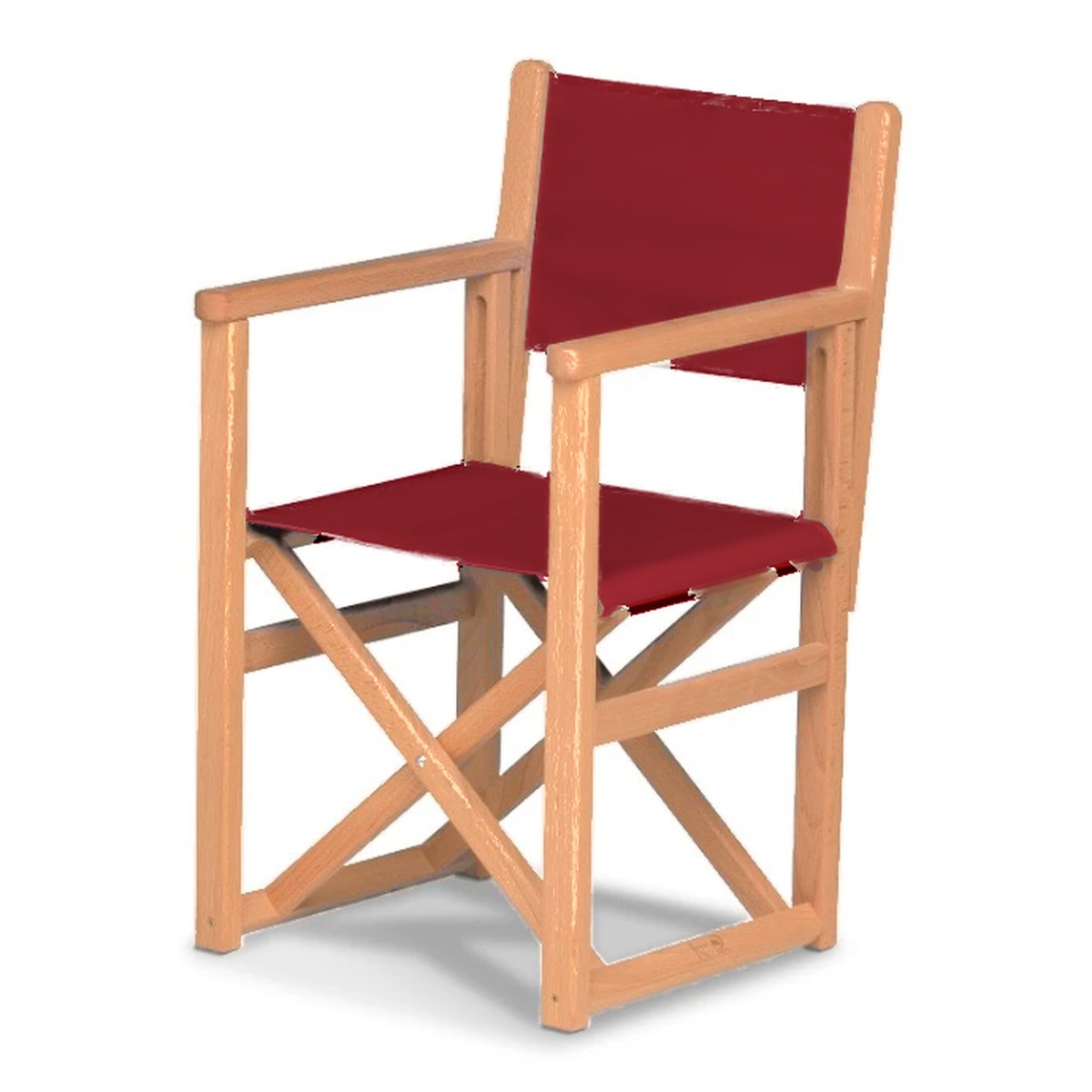 Fauteuil metteur en scène enfant Hollywood — huile de lin, toile Bordeaux 060