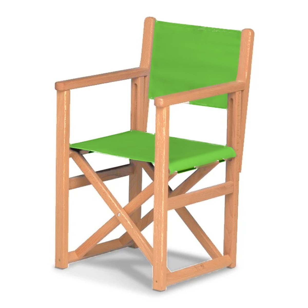 Fauteuil metteur en scène enfant Hollywood — huile de lin, toile Vert pistache 064