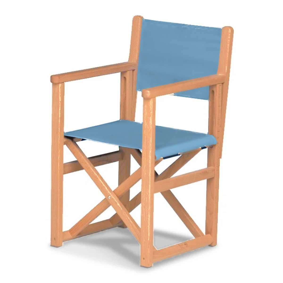 Fauteuil metteur en scène enfant Hollywood — huile de lin, toile Bleu ciel 083