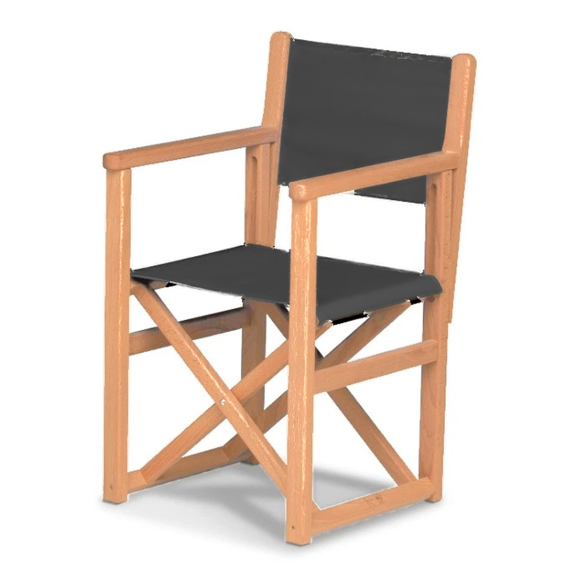 Fauteuil metteur en scène enfant Hollywood — huile de lin, toile Gris foncé 098