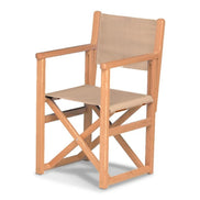 Fauteuil metteur en scène enfant Hollywood — huile de lin, toile Rayé beige écru 512
