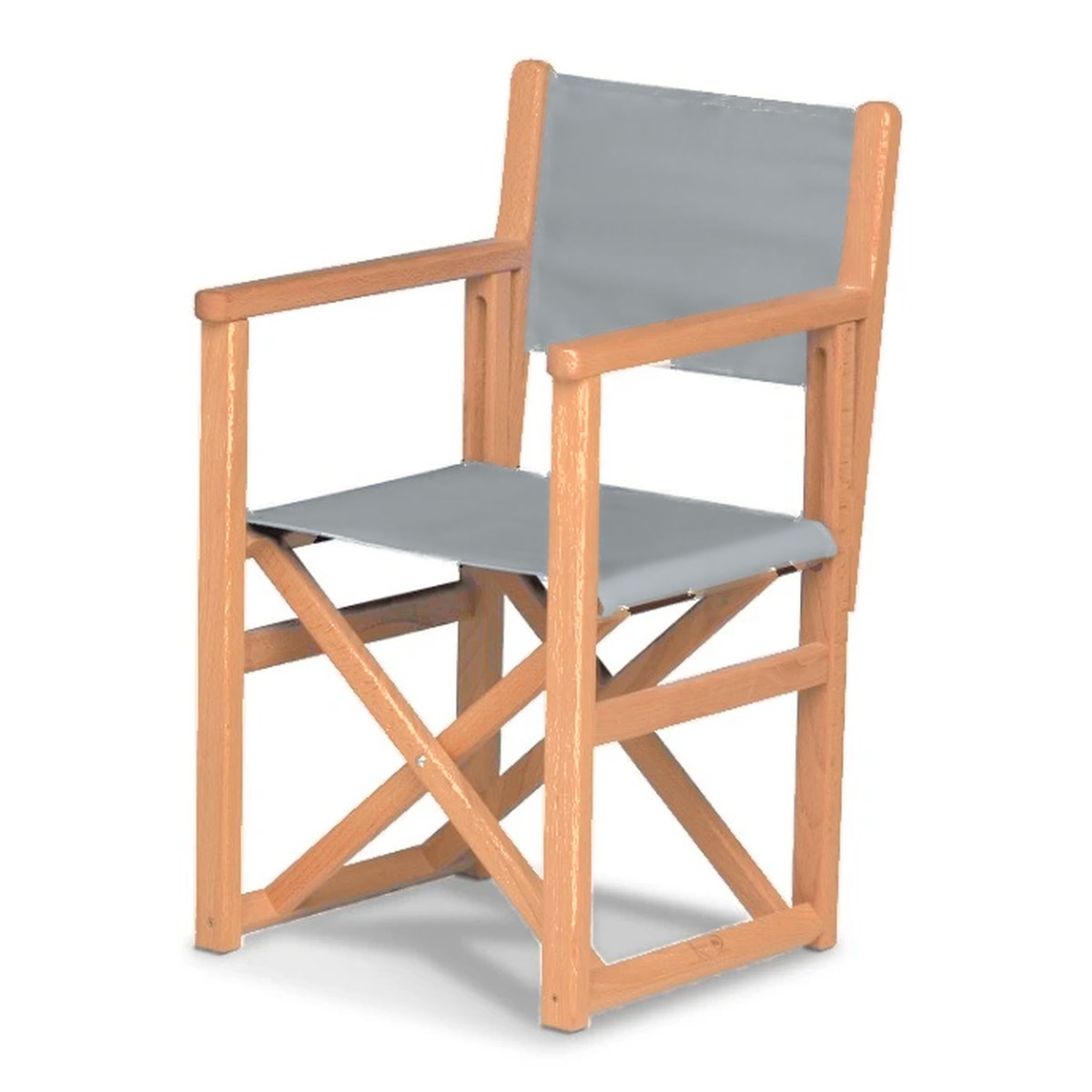 Fauteuil metteur en scène enfant Hollywood — huile de lin, toile Screen gris