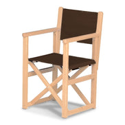 Fauteuil metteur en scène enfant Hollywood — vernis naturel, toile Marron 005