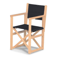 Fauteuil metteur en scène enfant Hollywood — vernis naturel, toile Screen noir