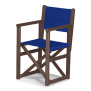 Fauteuil metteur en scène enfant Hollywood — vernis noyer, toile Bleu roi 007