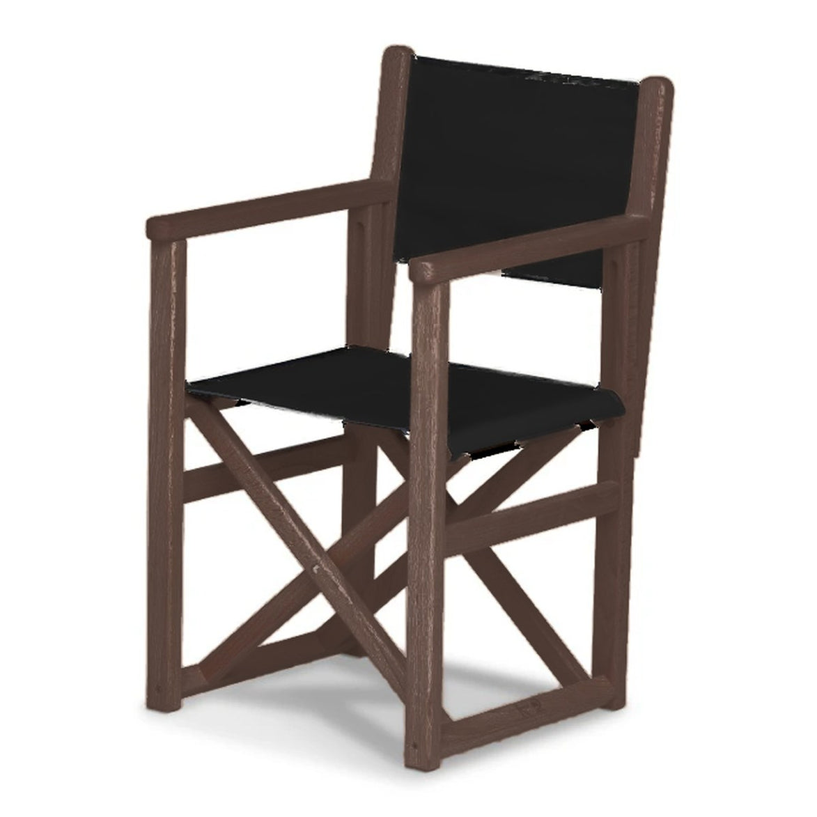 Fauteuil metteur en scène enfant Hollywood — vernis noyer, toile Noir 039