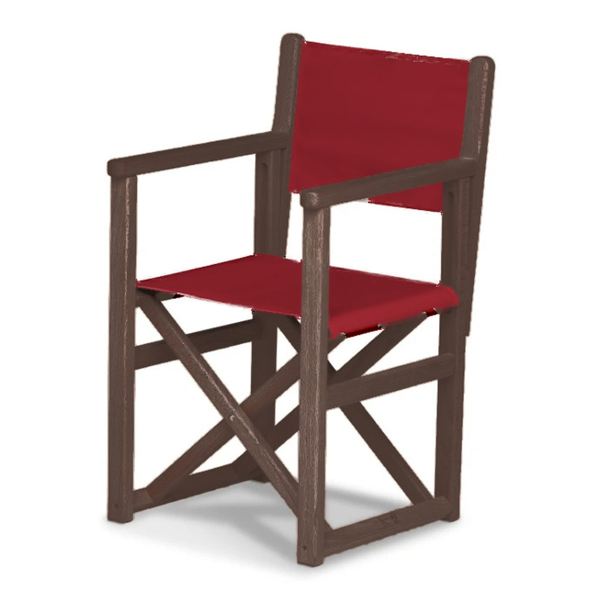 Fauteuil metteur en scène enfant Hollywood — vernis noyer, toile Bordeaux 060