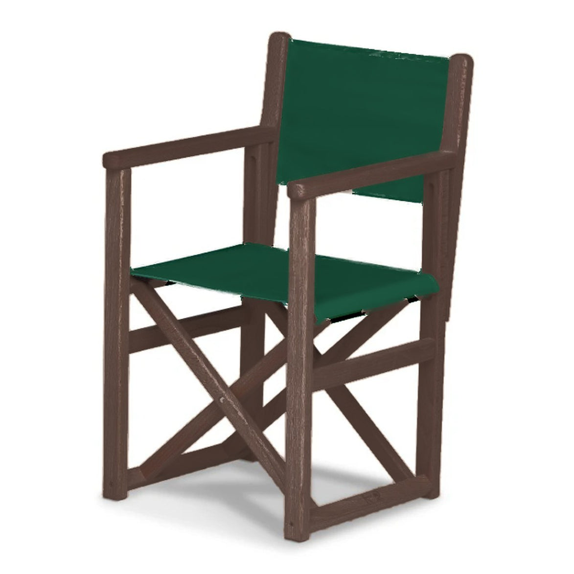 Fauteuil metteur en scène enfant Hollywood — vernis noyer, toile Vert 072