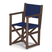 Fauteuil metteur en scène enfant Hollywood — vernis noyer, toile Bleu marine 077