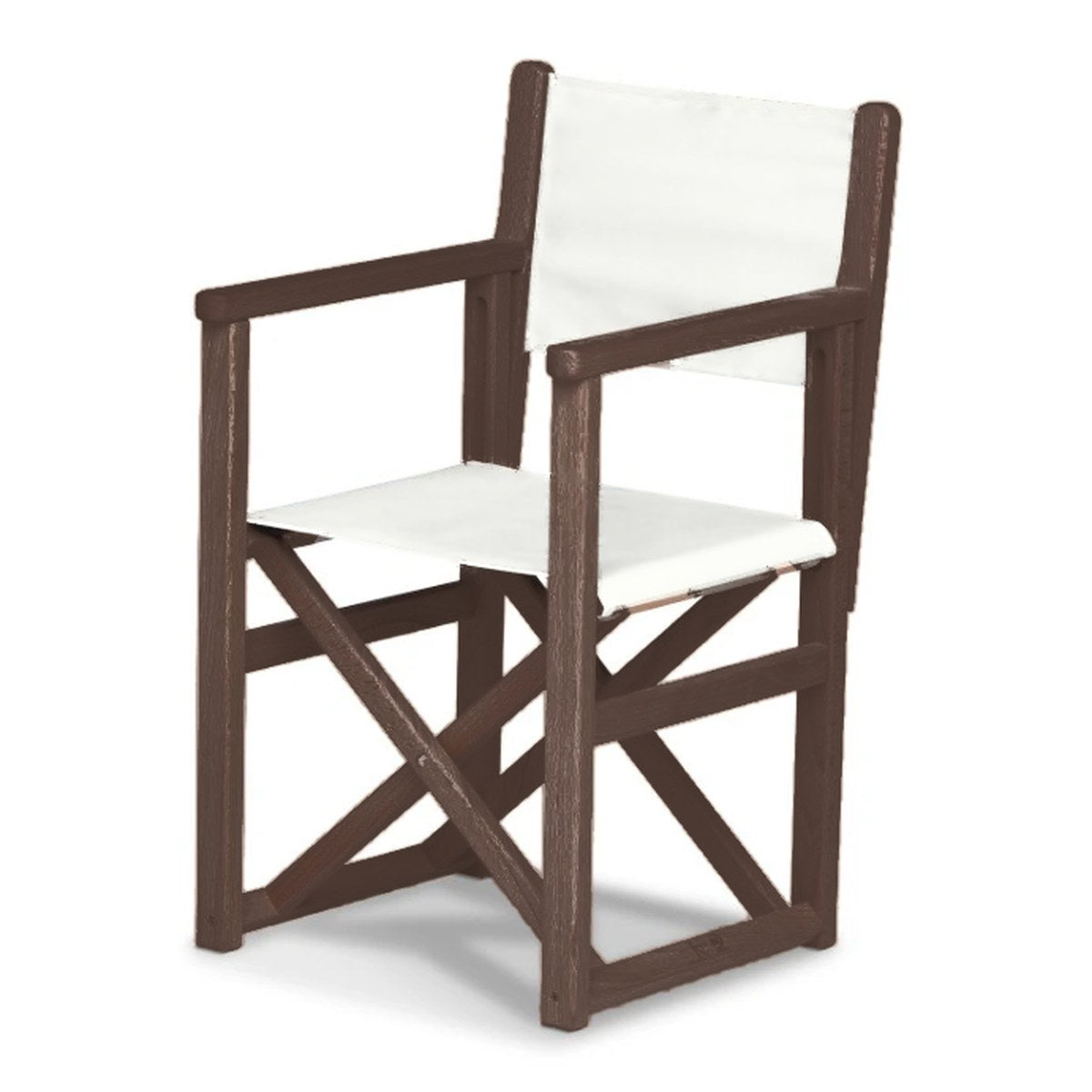 Fauteuil metteur en scène enfant Hollywood — vernis noyer, toile Screen blanc