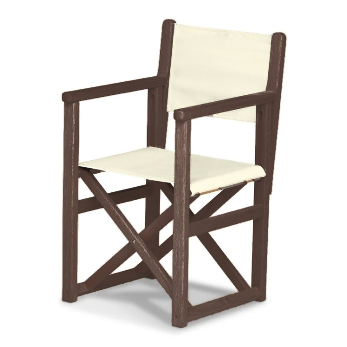 Fauteuil metteur en scène enfant Hollywood — vernis noyer, toile Screen écru
