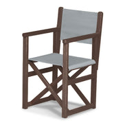 Fauteuil metteur en scène enfant Hollywood — vernis noyer, toile Screen gris