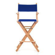 Fauteuil metteur en scène haut Cinéma — huile de lin, toile Bleu roi 007