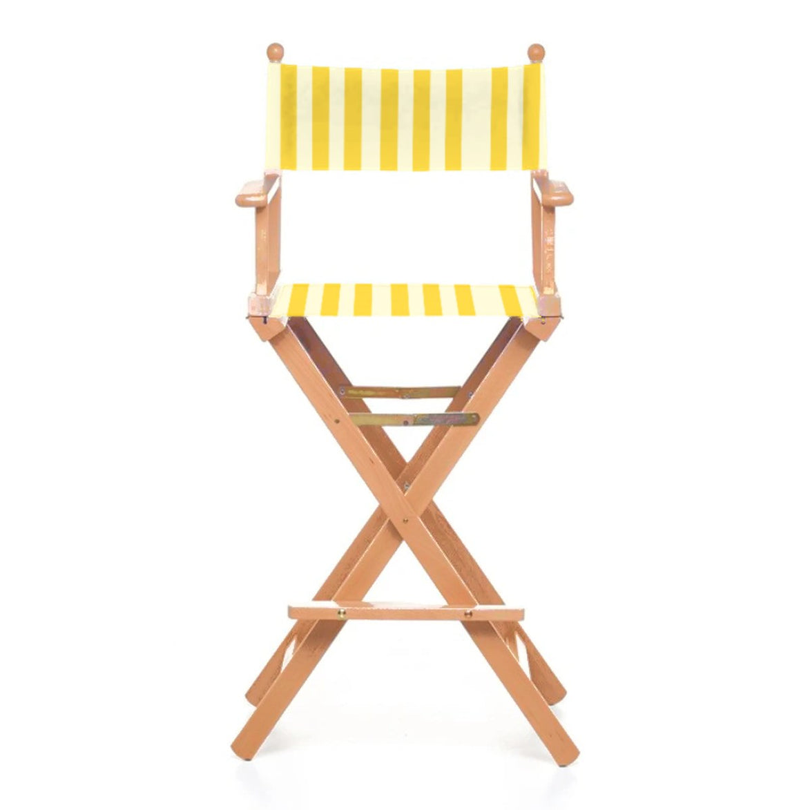 Fauteuil metteur en scène haut Cinéma — huile de lin, toile Rayé blanc jaune 011