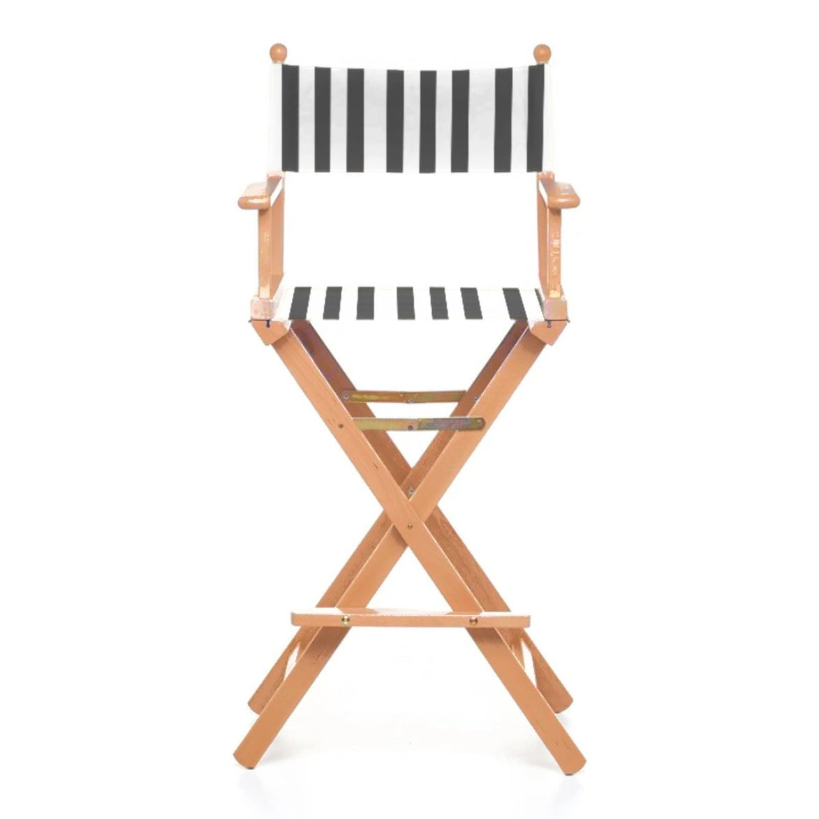 Fauteuil metteur en scène haut Cinéma — huile de lin, toile Rayé blanc noir 014