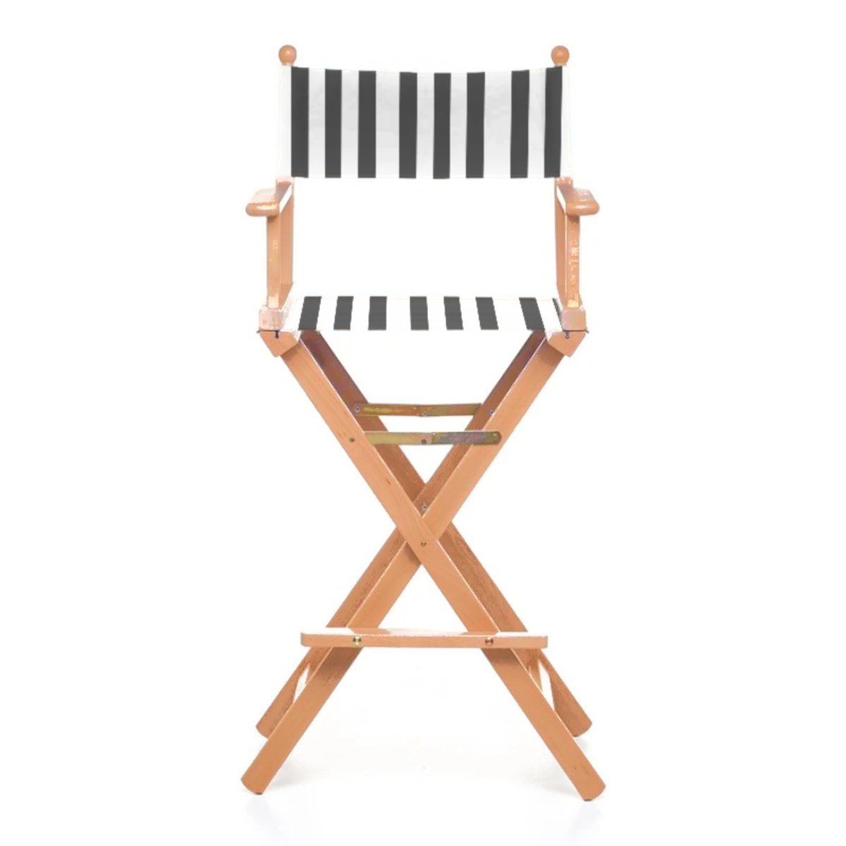 Fauteuil metteur en scène haut Cinéma — huile de lin, toile Rayé blanc noir 014
