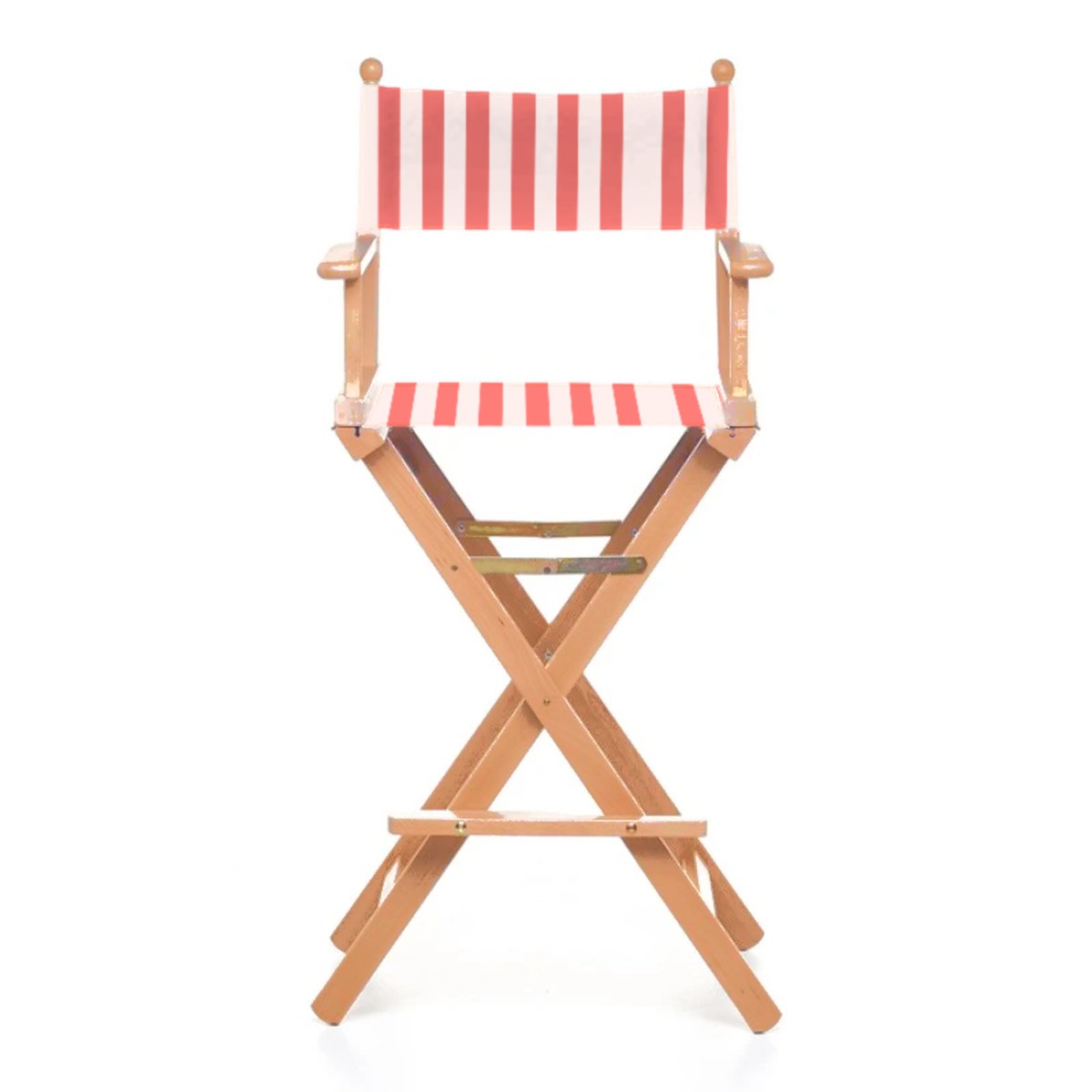 Fauteuil metteur en scène haut Cinéma — huile de lin, toile Rayé blanc rouge 028