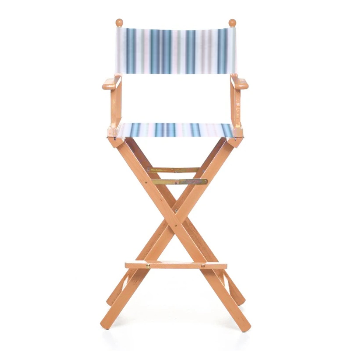 Fauteuil metteur en scène haut Cinéma — huile de lin, toile Rayé multicolore bleu 153