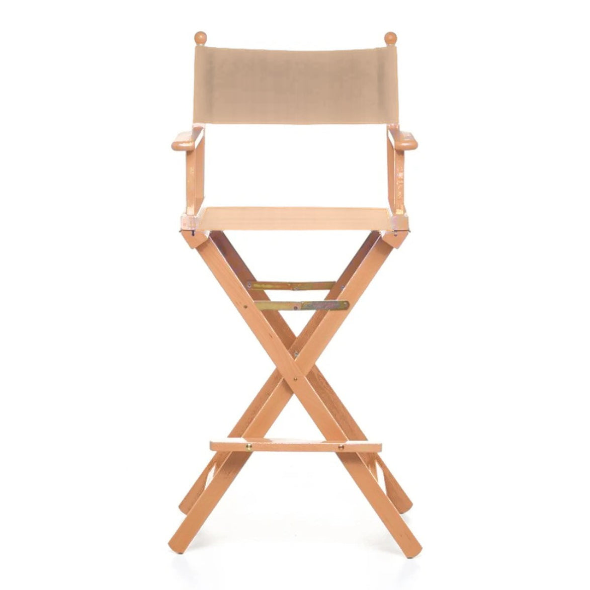 Fauteuil metteur en scène haut Cinéma — huile de lin, toile Rayé beige écru 512