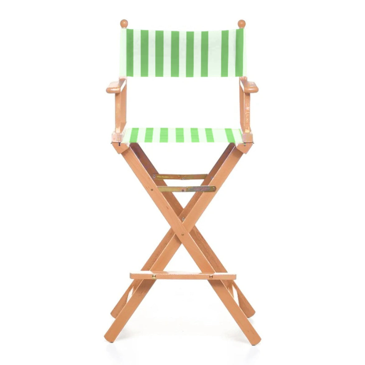 Fauteuil metteur en scène haut Cinéma — huile de lin, toile Rayé blanc vert 569