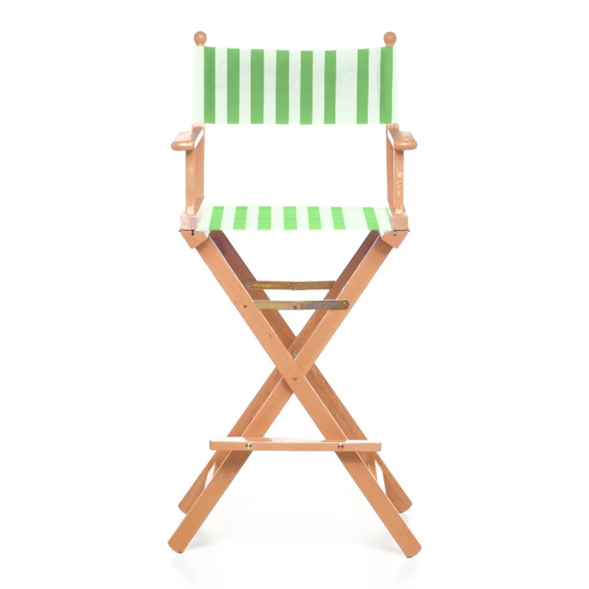 Fauteuil metteur en scène haut Cinéma — huile de lin, toile Rayé blanc vert 569