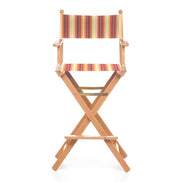 Fauteuil metteur en scène haut Cinéma — huile de lin, toile Rayé multicolore 622