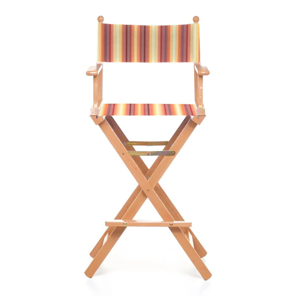 Fauteuil metteur en scène haut Cinéma — huile de lin, toile Rayé multicolore 622