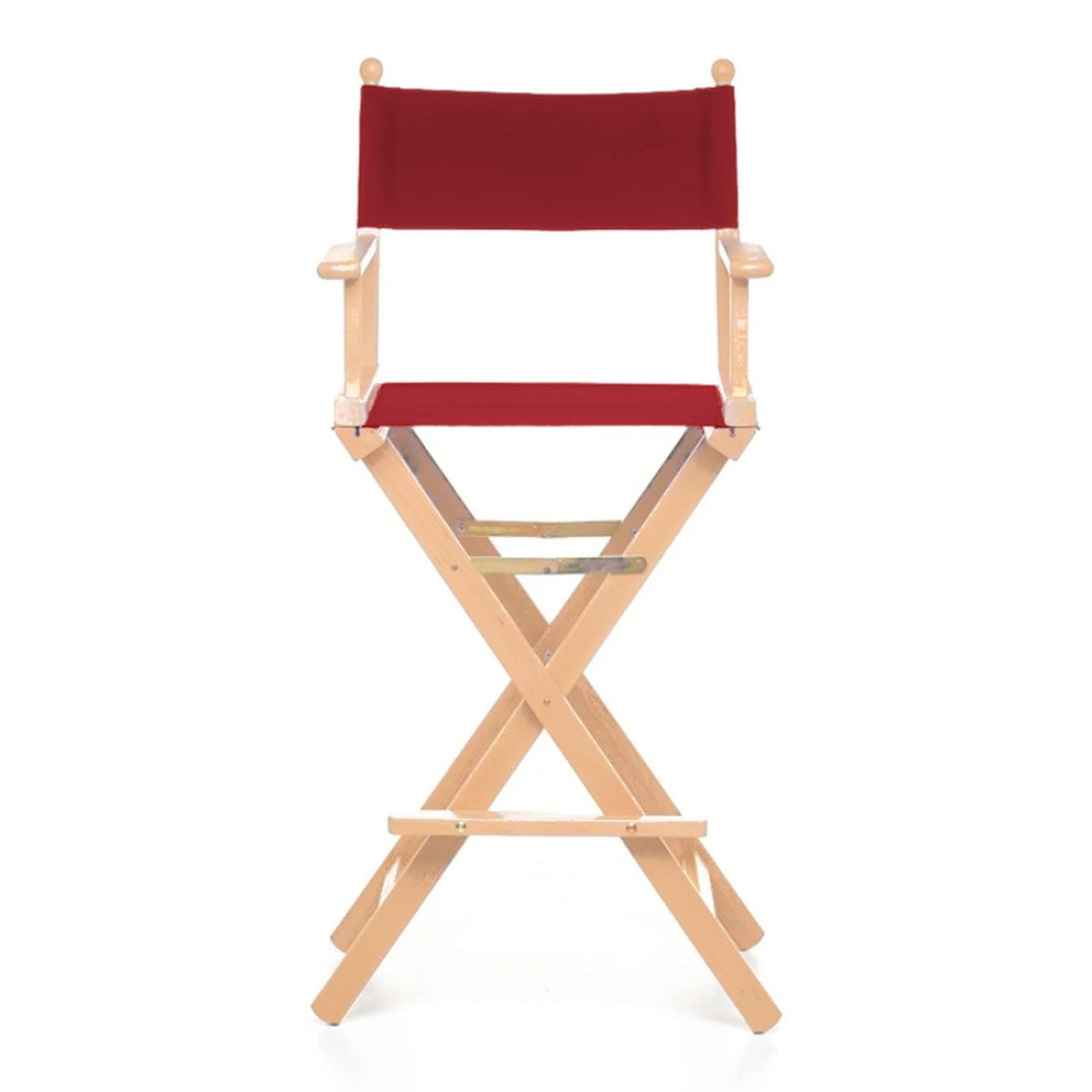 Fauteuil metteur en scène haut Cinéma — vernis naturel, toile Bordeaux 060
