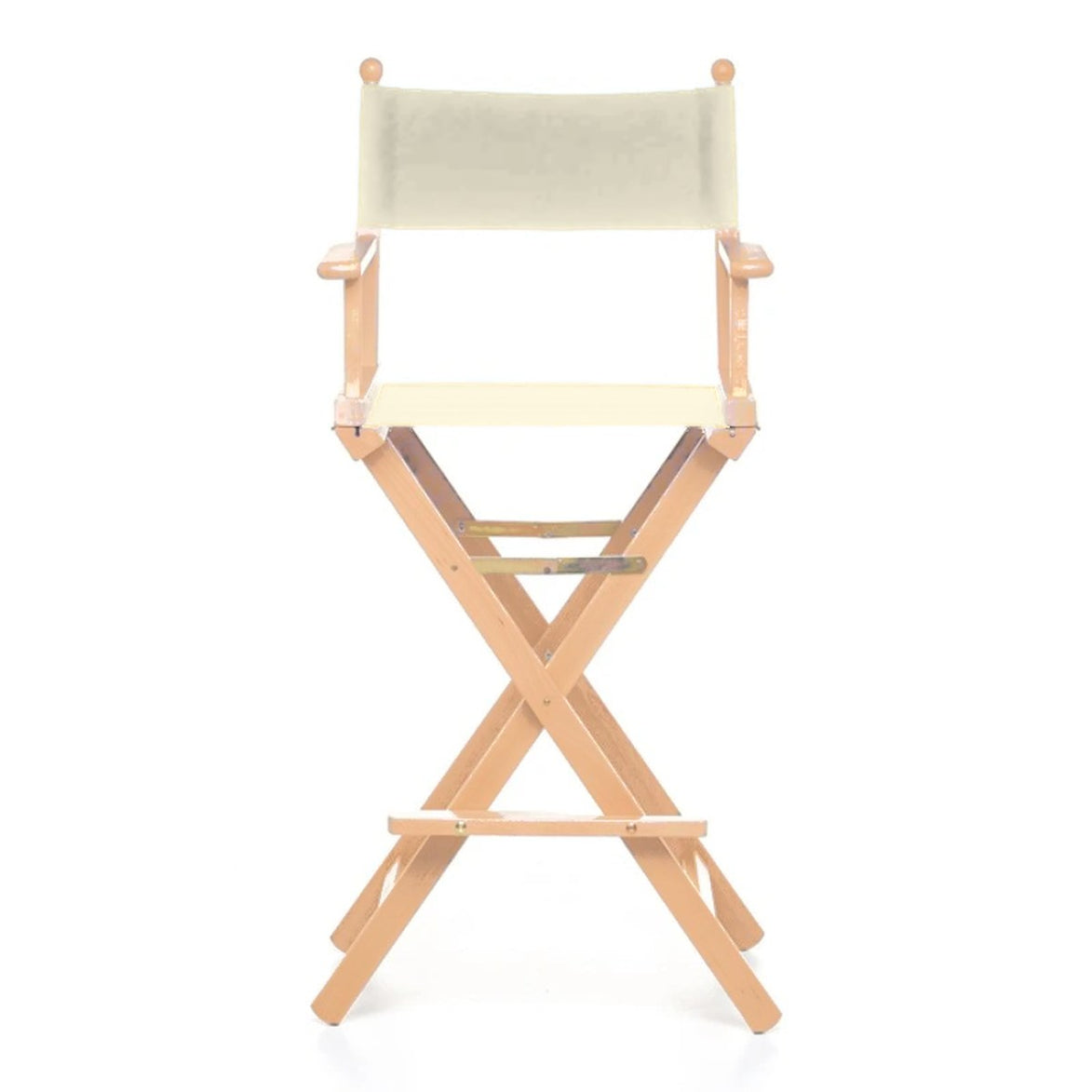 Fauteuil metteur en scène haut Cinéma — vernis naturel, toile Écru 061
