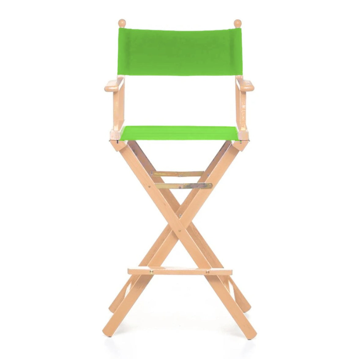 Fauteuil metteur en scène haut Cinéma — vernis naturel, toile Vert pistache 064