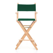 Fauteuil metteur en scène haut Cinéma — vernis naturel, toile Vert 072