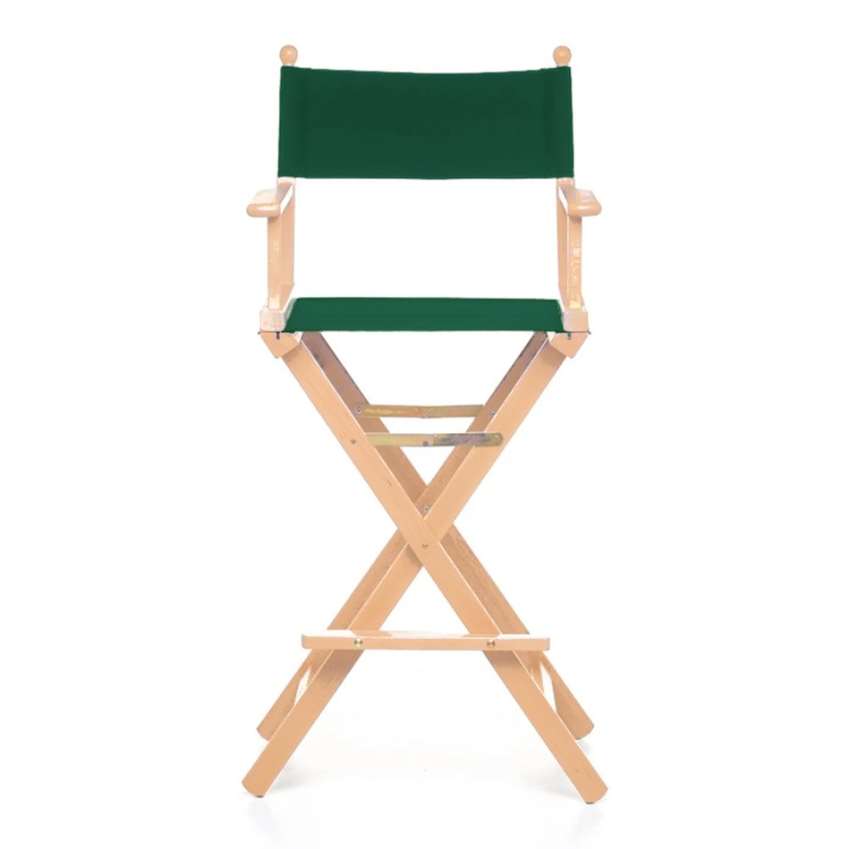 Fauteuil metteur en scène haut Cinéma — vernis naturel, toile Vert 072