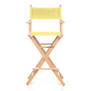 Fauteuil metteur en scène haut Cinéma — vernis naturel, toile Jaune paille 087