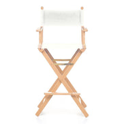 Fauteuil metteur en scène haut Cinéma — vernis naturel, toile Screen blanc