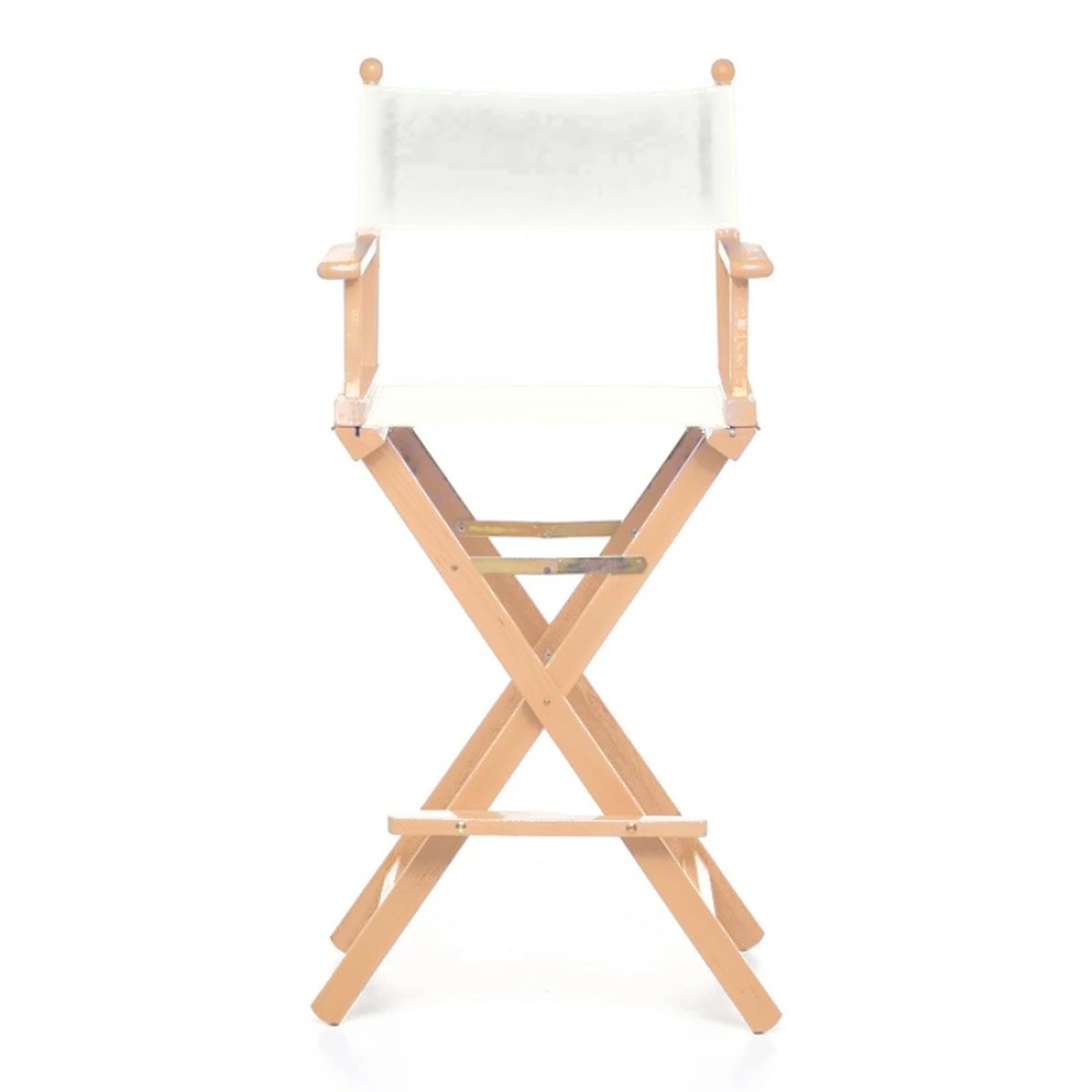 Fauteuil metteur en scène haut Cinéma — vernis naturel, toile Screen blanc