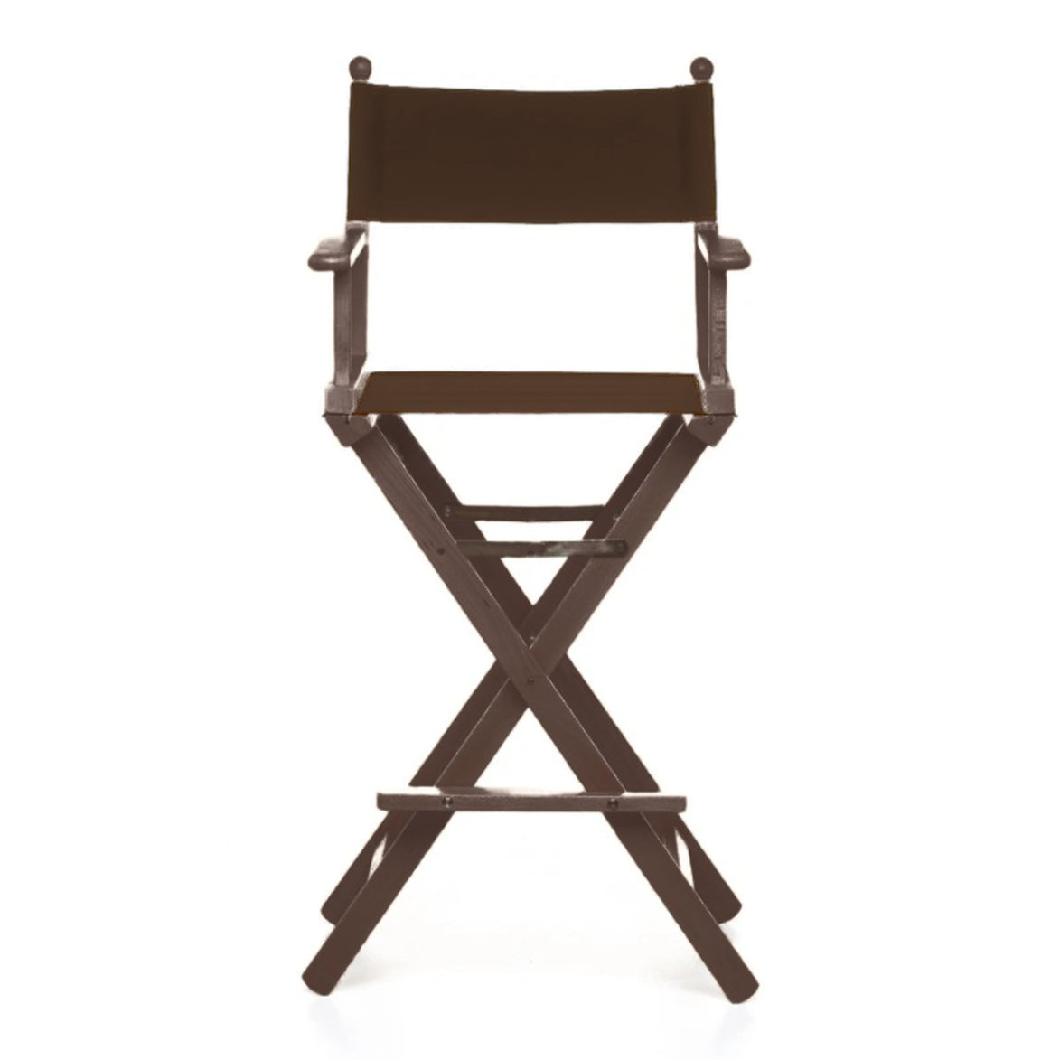 Fauteuil metteur en scène haut Cinéma — vernis noyer, toile Marron 005