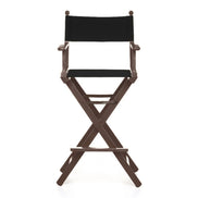 Fauteuil metteur en scène haut Cinéma — vernis noyer, toile Noir 039
