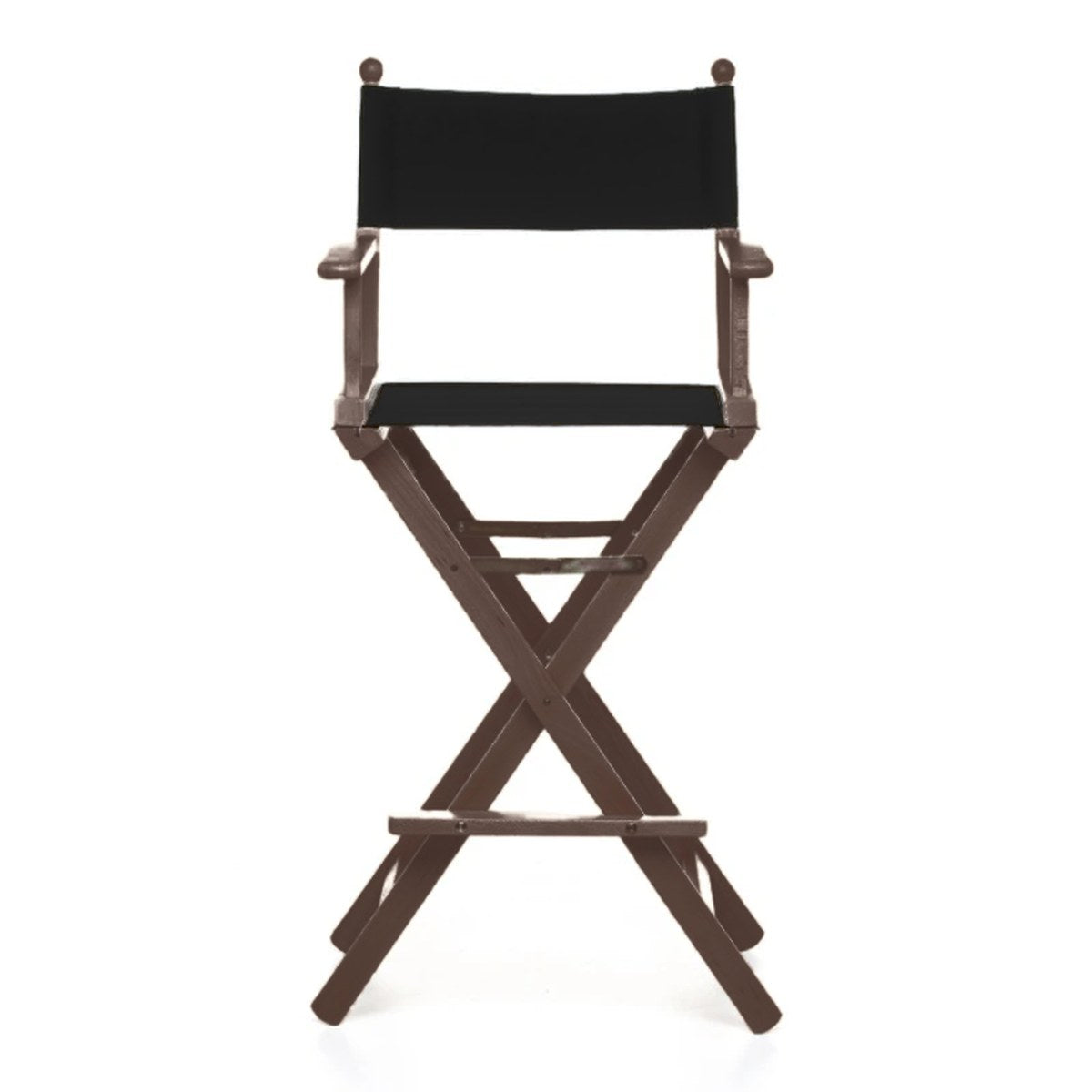 Fauteuil metteur en scène haut Cinéma — vernis noyer, toile Noir 039