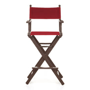 Fauteuil metteur en scène haut Cinéma — vernis noyer, toile Bordeaux 060