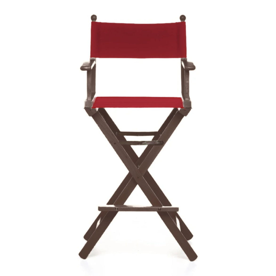 Fauteuil metteur en scène haut Cinéma — vernis noyer, toile Bordeaux 060