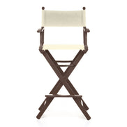 Fauteuil metteur en scène haut Cinéma — vernis noyer, toile Écru 061