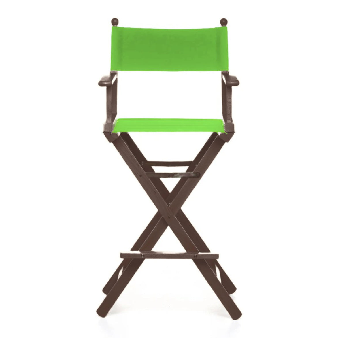 Fauteuil metteur en scène haut Cinéma — vernis noyer, toile Vert pistache 064