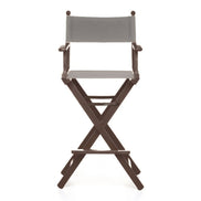 Fauteuil metteur en scène haut Cinéma — vernis noyer, toile Gris clair 067